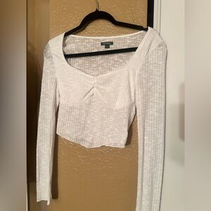 Wild fable white see through long sleeve